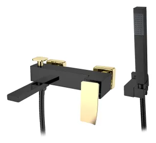 Смеситель для ванны Boheme Q 143-BG.2 чёрный/золото